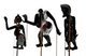 Thailand: Nang talung puppet figures, Shadow Puppet Theatre, Nakhon Sri Thammarat